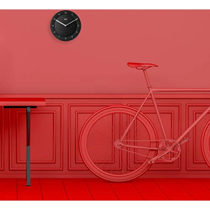 Braun Funkwanduhr Wanduhr, Kunststoff, Schwarz, normal – Bild 5