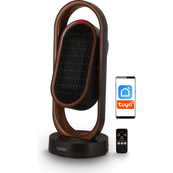 Lauben Smart Fan&Heater 2in1 1800BB, PTC-Keramikheizer, Ventilator, blattloses Design, 1.800 W, weiß