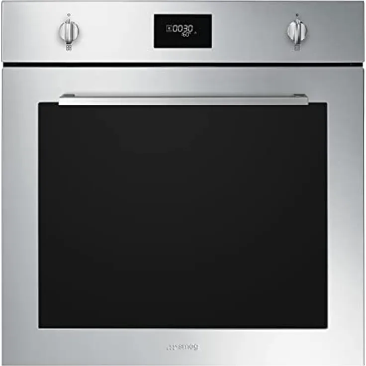 Smeg FOUR SFP6401TVX1 ELEMENTI, Multifunktions-Umluftofen, 70 l, 10 Kochmodi, Pyrolysereinigung, Inox/Verre Noir