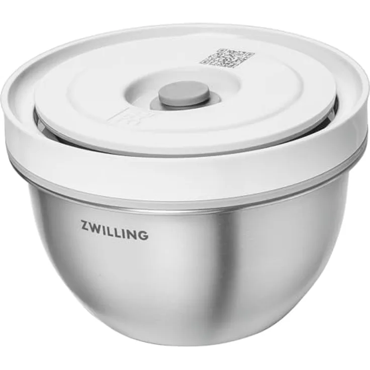 ZWILLING Fresh & Save Vakuumbehälter, S, 12 cm, Edelstahl, Metallic-Grau, spülmaschinengeeignet, gefrier- und mikrowellenfest