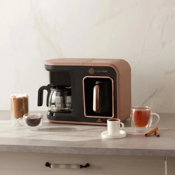 KARACA Hatır Plus Mod 5-in-1 Türkische Kaffeemaschine, 0,75L, bereitet 5 Tassen Kaffee, Edelstahlfilter, Aroma-Einstellung, leistungsstarke 1385 W – Bild 2