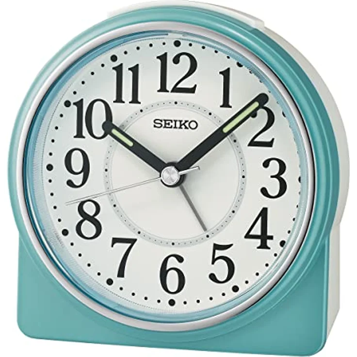 Seiko Clocks Wecker QHE198L, Kunststoff mit Zifferblattbeleuchtung, Piep-Alarm und Schlummerfunktion, 9,9 x 11,3 x 4,6 cm – Bild 1