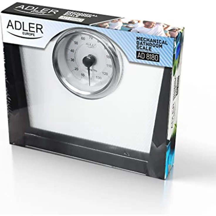 Adler AD 8180 Mechanische Personenwaage - Körpergewicht - Analoge Fitnesswaage - 136kg Kapazität - ⌀15cm Zifferblatt - Rutschfeste Oberfläche - Leicht ablesbar - Kalibriert mit Knopf – Bild 5