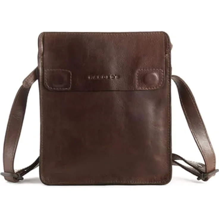 Harolds Aberdeen Crossbag M, Umhängetasche aus braunem Leder mit lässigem Design – Bild 1