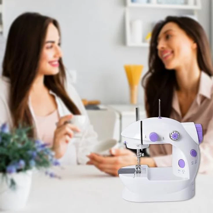 Retoo Nähmaschine Elektrische Mini Reisenähmaschine Tragbare Handnähmaschine, Kompakt und stabil, Universal, Gut ausgestattet, Ideal für jedermann – Bild 3