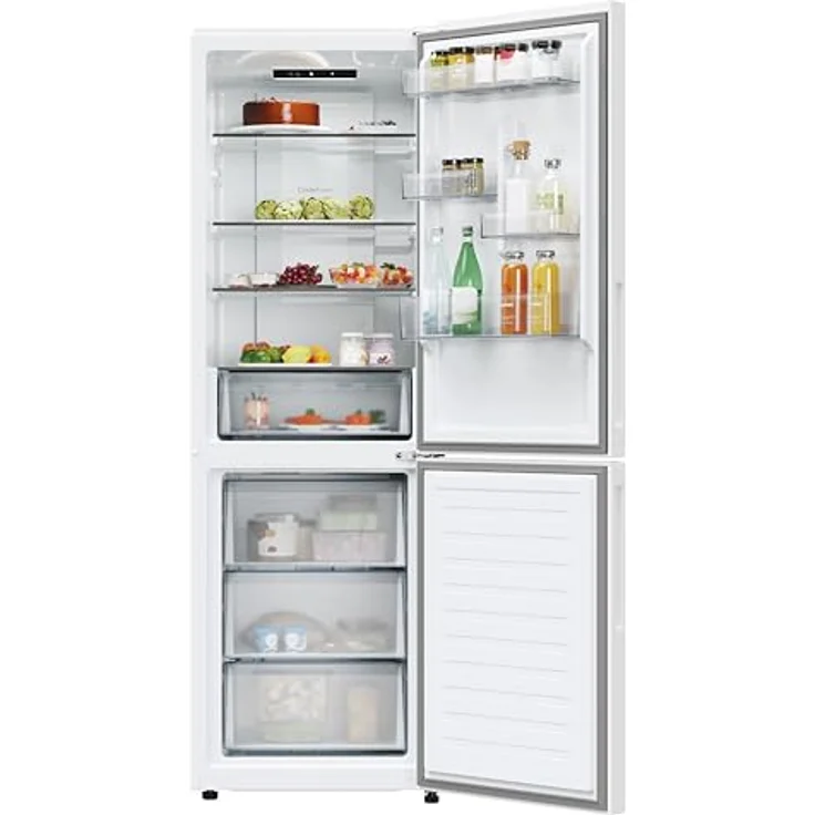 Candy Fresco 300 CNCQ2T618EW Kühlschrank mit Gefrierfach, 355 l, Total No Frost, elektronische Temperaturkontrolle, wendbare Tür, 60 x 185 cm, LED-Beleuchtung – Bild 3