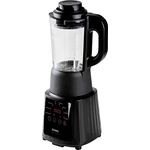 Domo Digital Genius DO726BL Suppenbereiter Schwarz, Standmixer mit Wärmefunktion, LED-Anzeige und 8 Programmen