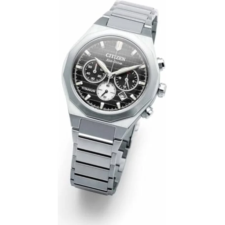 CITIZEN CA4690-51E Zenshin Senkei Eco-Drive Solar Chronograph, Silberfarbenes Super Titanium mit Gliederband – Bild 4