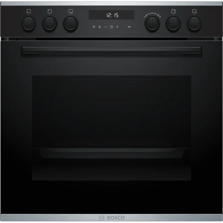 Bosch Serie 6 HEG278BB3, Einbau-Herd 60 x 60 cm mit 71 l Garraum, 10 Beheizungsarten, Selbstreinigung und Air Fry, Schwarz
