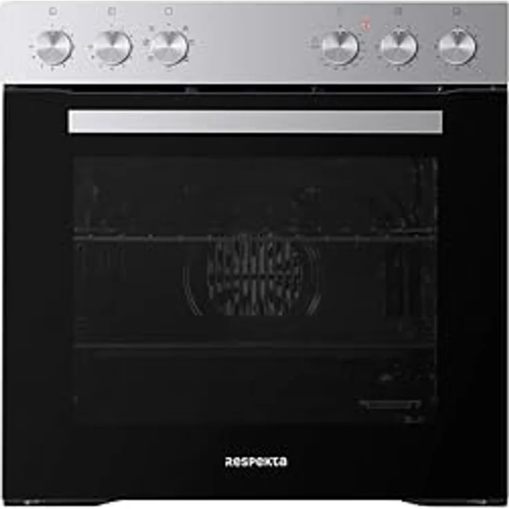 Respekta HS2001-26, Backofen Herdset mit rahmenlosem Glaskeramikkochfeld, 72 L, Edelstahl, 7 Beheizungsarten, inkl. Montagekit und Zubehör – Bild 2