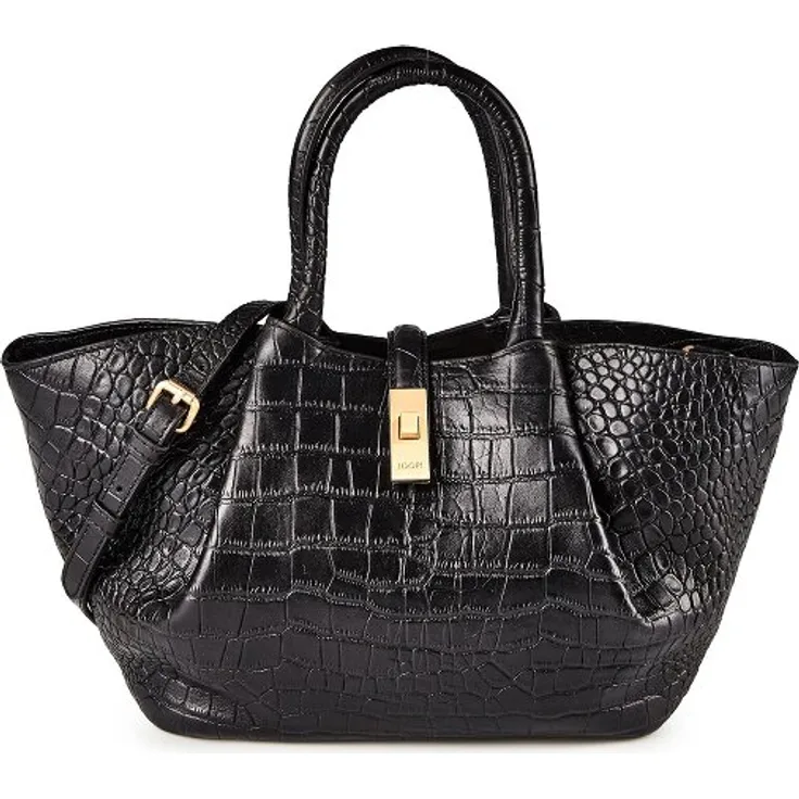 Joop! Coccodrillo Sheryl Shopper Tasche, 100% Leder, 22 cm x 22 cm x 12 cm, schwarz