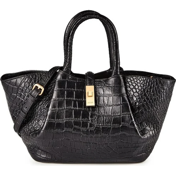Joop! Coccodrillo Sheryl Shopper Tasche, 100% Leder, 22 cm x 22 cm x 12 cm, schwarz