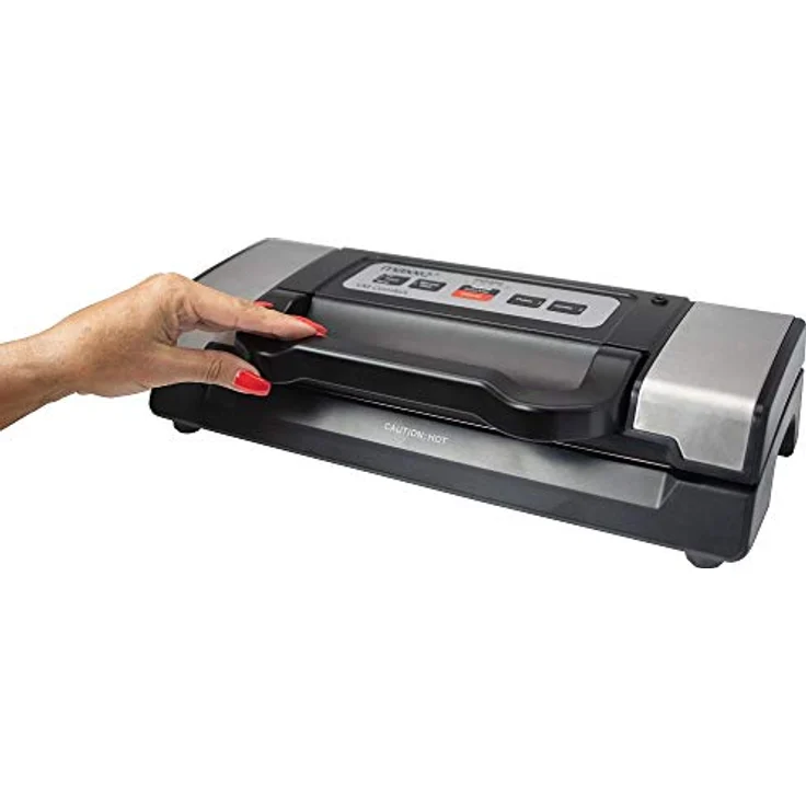 Maxxo VM Comfort Professioneller Vakuumierer mit Cutter, 12 l/min, 700 mbar Folienschweißgerät für Lebensmittel, Edelstahl Schweissgerät, inox – Bild 3