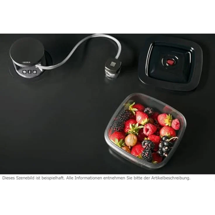 BORA Vakuumierboxen Set QVAC, 2 x 1 Liter, wiederverwendbare und luftdichte Vakuumierbehälter, transparent, für Lebensmittel – Bild 2