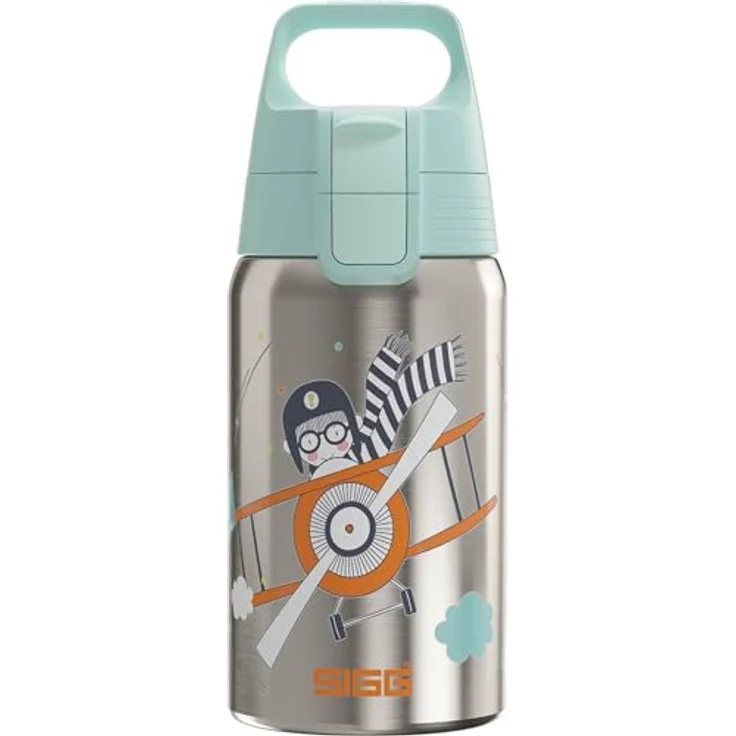 Sigg Trinkflasche aus Edelstahl, 0,5 Liter, auslaufsicher, für kohlensäurehaltige Getränke, spülmaschinenfest, WMB-ONE Deckel – Bild 1