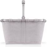 REISENTHEL® carrybag cord grey, Einkaufskorb mit 22 Litern Volumen, robustem Aluminiumrahmen und wasserabweisendem Cordstoff