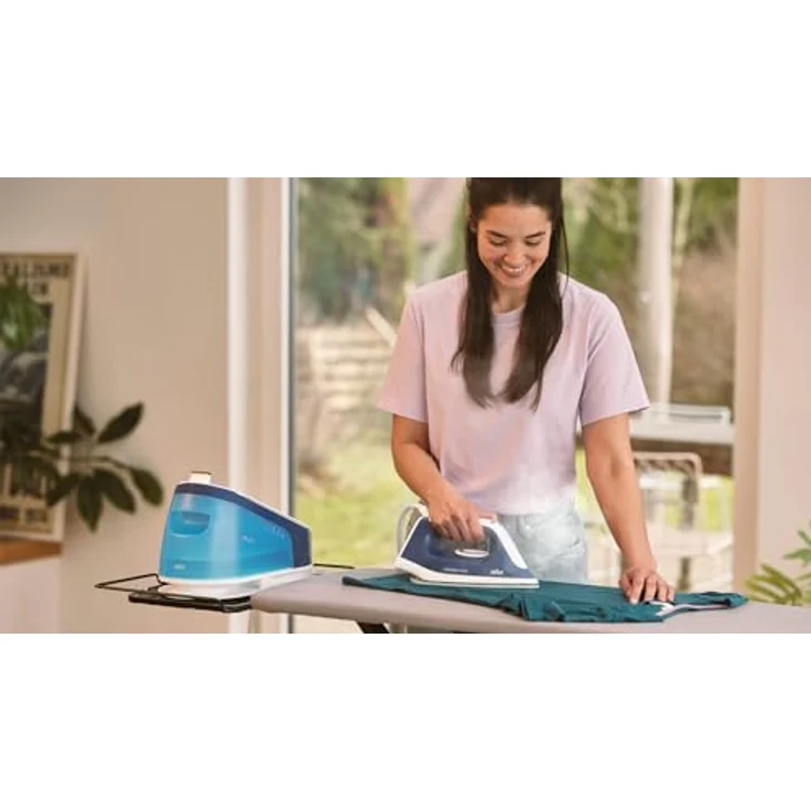 Braun Dampfbügelstation Domestic Home IS 1512 - Dampfbügelstation - blau/weiß, Advanced Steam und FreeGlide 3D Technologie – Bild 4