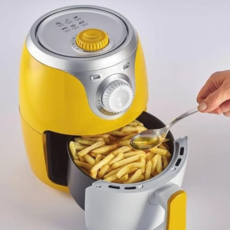 Ariete 4615GE HeißluftFritteuse-4615 HeißluftFritteuse, 1000, Kunststoff, 2 liters, gelb – Bild 5