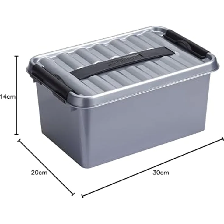 SUNWARE Box 6L metaal/zwart, Recycelbares Produkt für Gewerbe und Haushalt – Bild 3