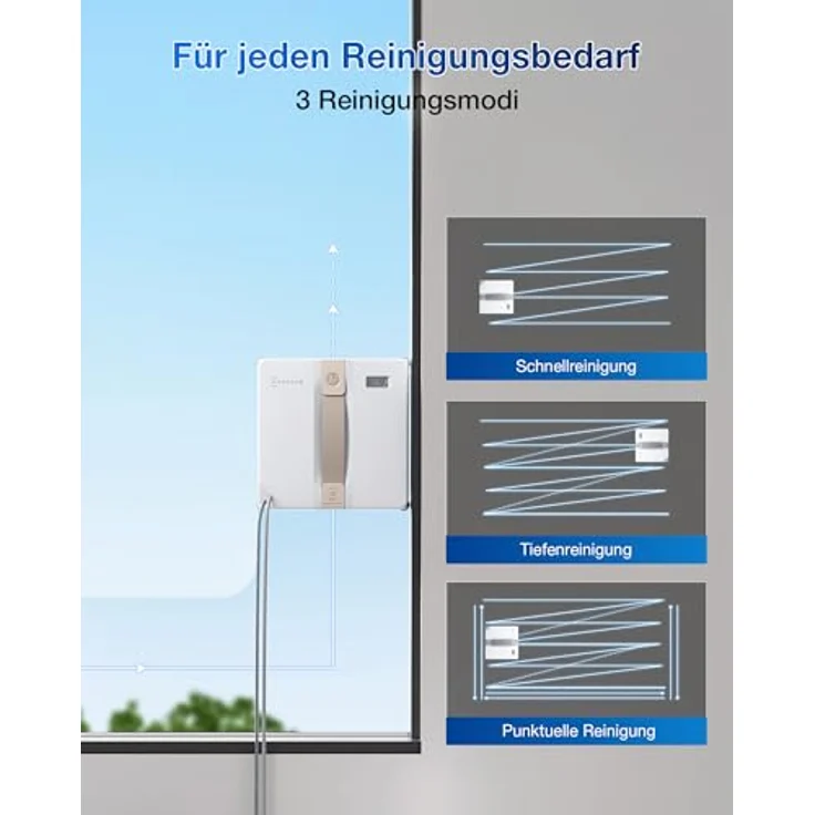 ECOVACS Fensterputzroboter WINBOT MINI, Ultraschall-Wassersprüh-System, WIN-SLAM 3.0-Technologie – Bild 8