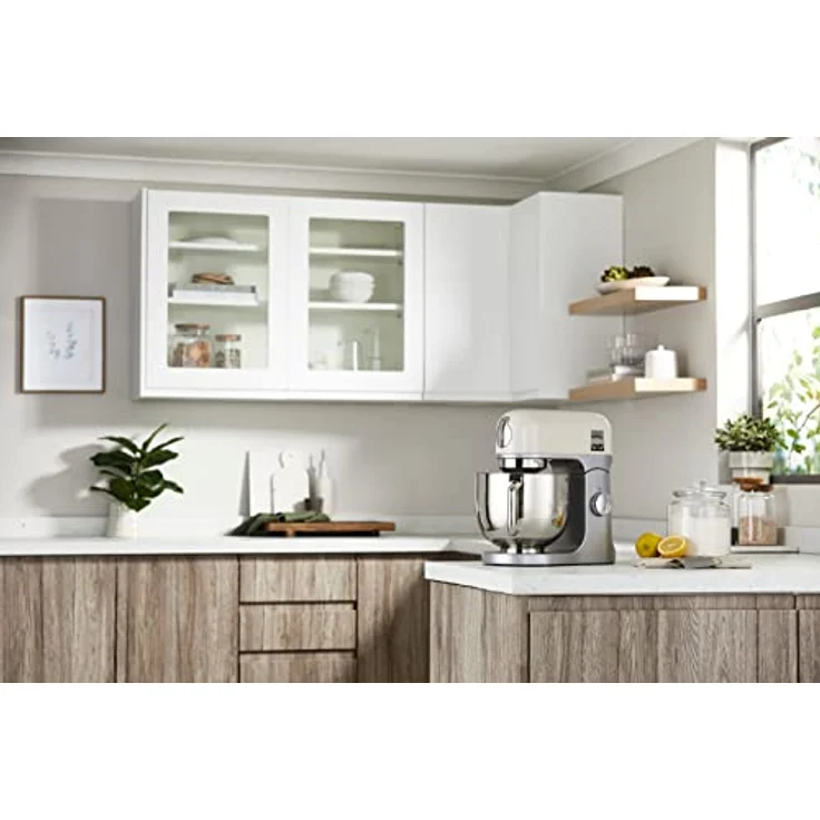 Kenwood kMix KMX750CR Küchenmaschine, 5 l Edelstahl Schüssel, Safe-Use-Sicherheitssystem, Metallgehäuse, 1000 Watt, inkl. 3-Teiligem Patisserie-Set und Spritzschutz, creme, Serie: kMix – Bild 6