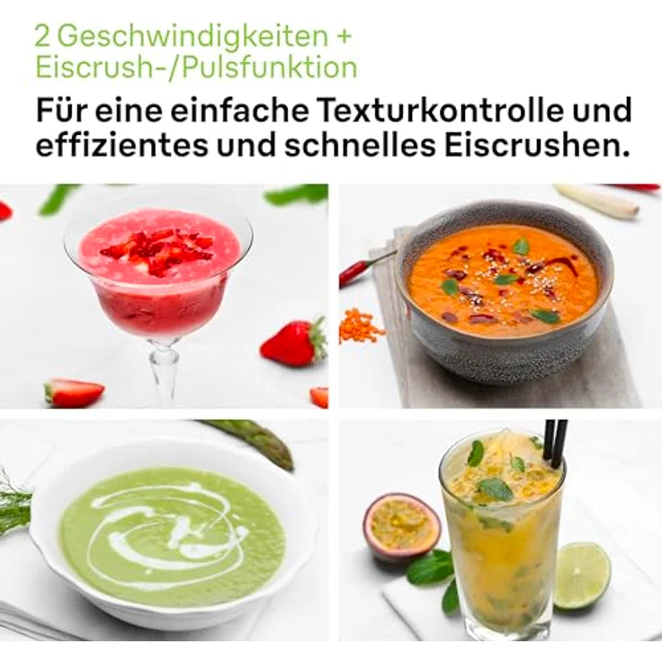 Braun JB 1050 WH Standmixer, 600 Watt, 1,25 Liter, Puls-Funktion, Eis-Crusher, 2 Geschwindigkeiten, weiß – Bild 4