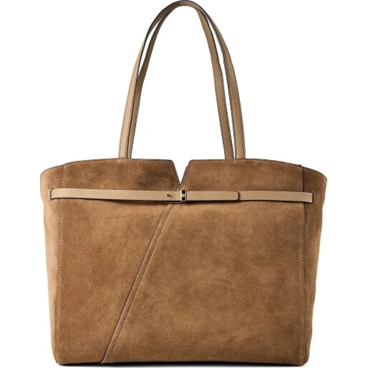 Boss Boss Revers Shopper Tasche, 100% Leder mit Laptopfach, 37 cm, braun