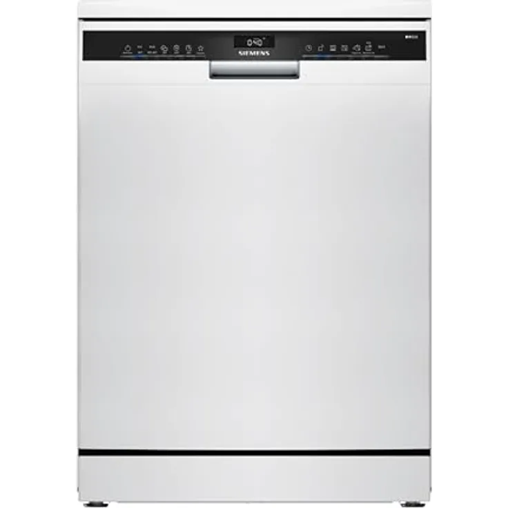 Siemens iQ300 SN23HW05ME, Freistehender Geschirrspüler (60 cm), 14 Gedecke, Besteckschublade, 6 Programme, Energieeffizienzklasse C, Weiß/Schwarz