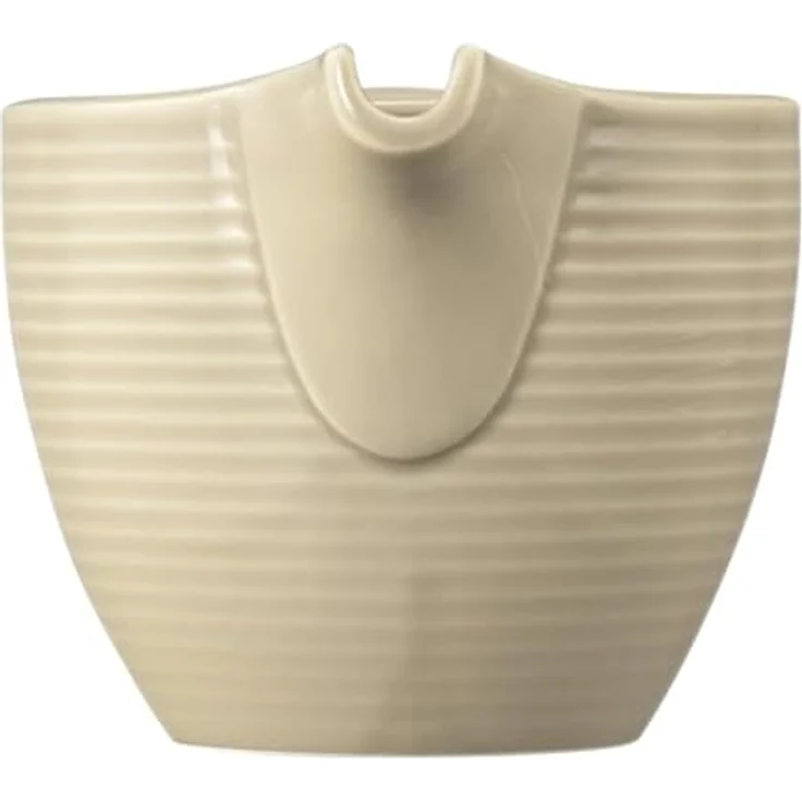 Seltmann Weiden Beat Color Glaze Milchkännchen, 290 ml, Gießer mit Rillen-Relief, Sahnekännchen aus Porzellan, Sandbeige – Bild 4