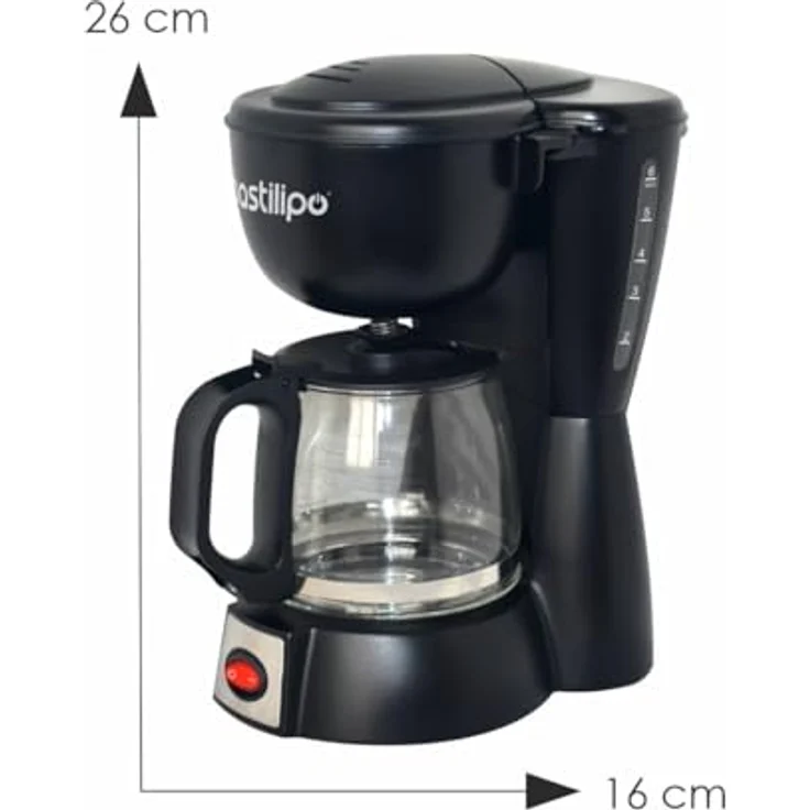 Bastilipo Mokka Goteo 6 - Kaffeemaschine für 6 Tassen - 600 W - Glaskanne - Heizmatte - Sitema Antitropfsohle – Bild 3
