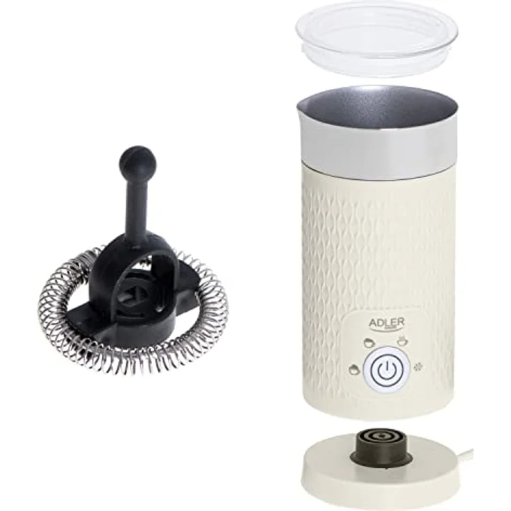 Adler - Elektrischer Milchaufschäumer 300 ml - 4 Funktionen - Milchschaum Maker für Cappuccino und Latte - Milchshake Milchschaum Maker für cremigen Milchschaum - kabellos – Bild 3
