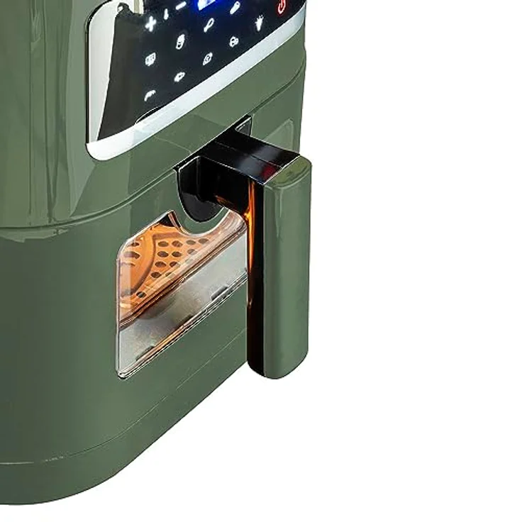 Tognana Iridea Heißluftfritteuse, 7L in Salbeigrün, Digitalanzeige mit 8 Programmen und 1800 Watt Leistung – Bild 3