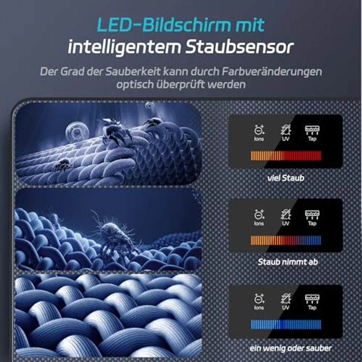 Jimmy Handstaubsauger BX7 Pro Max 16000Pa, Graphen-Heizung, UV-Sterilisation, 6-stufiges Filtersystem, grau/schwarz – Bild 6