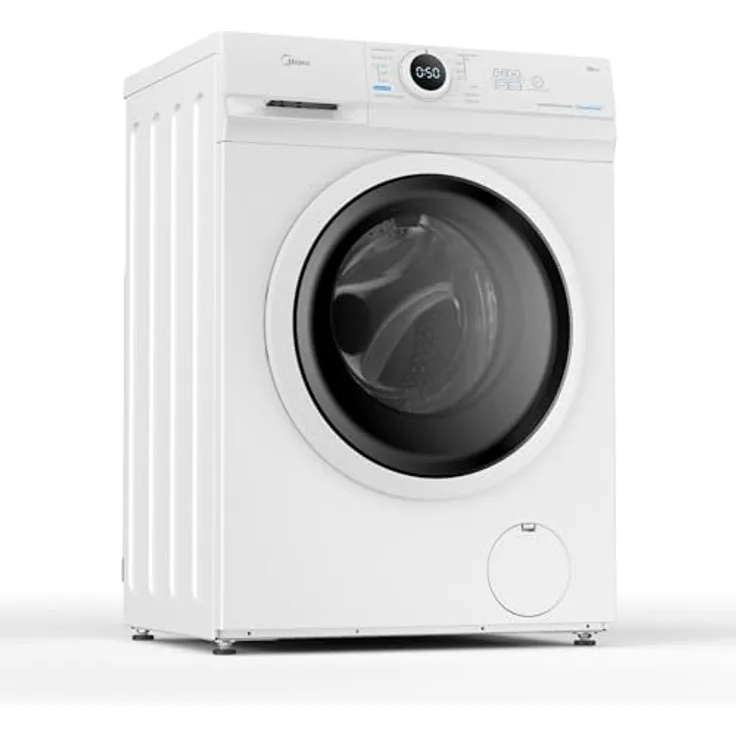 Midea MF10EW70B Waschmaschine / 7kg / 1400 U/Min/EEK A/Inverter Quattro Motor/Dampffunktion/Grosse Trommel/Nachlegefunktion/Kindersicherung/AquaStop, Weiß