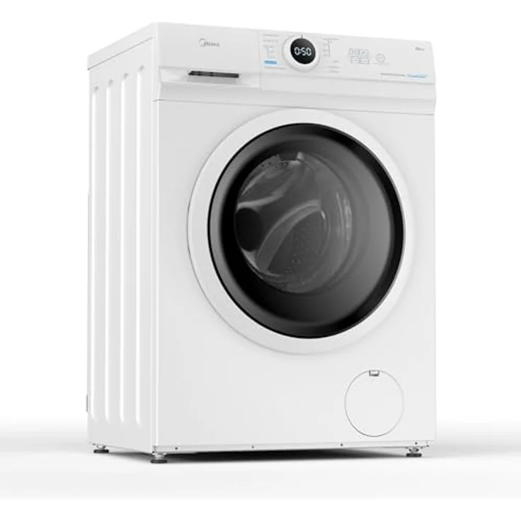 Midea MF10EW70B Waschmaschine / 7kg / 1400 U/Min/EEK A/Inverter Quattro Motor/Dampffunktion/Grosse Trommel/Nachlegefunktion/Kindersicherung/AquaStop, Weiß – Bild 1