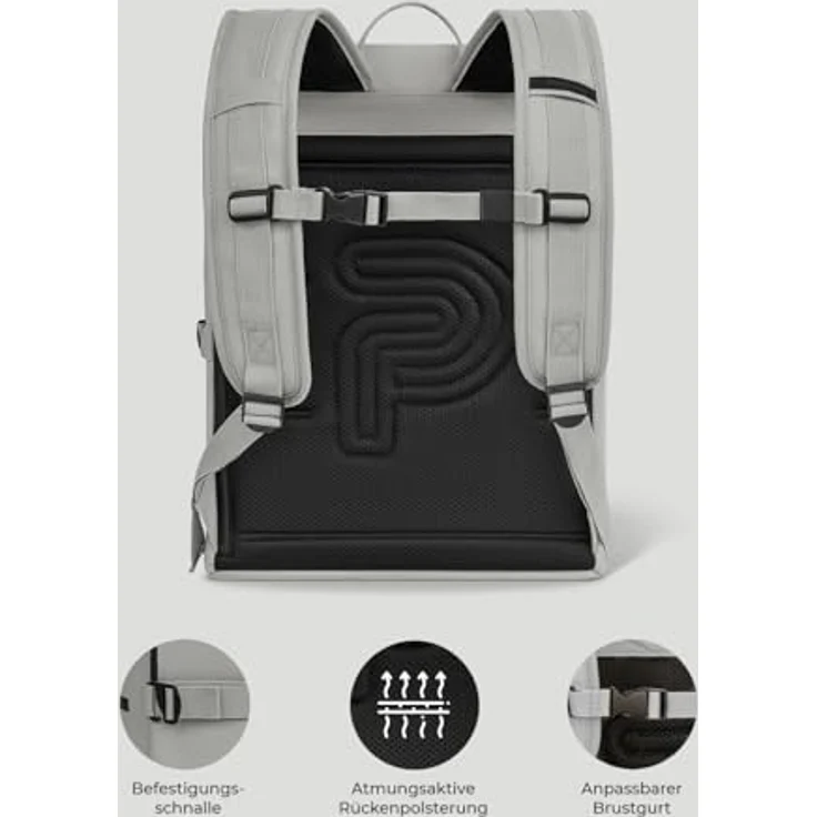 Pactastic Urban Collection Rucksack 44 cm Laptopfach grey – Bild 5