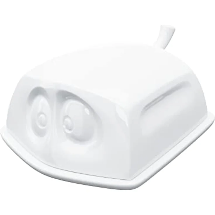 FIFTYEIGHT PRODUCTS / Butterdose „Versteckt“, (Porzellan, L: 15,5 cm B: 13 cm, H: 6,5 cm, Gewicht: 711g, weiß, Made in Germany) – Bild 2