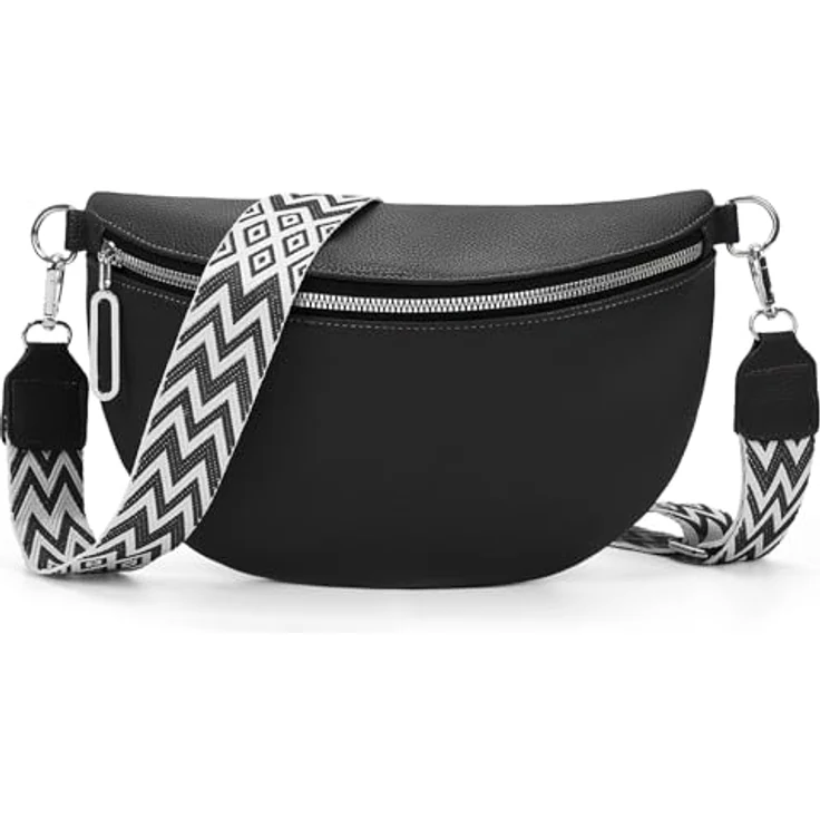 GSenhui Bauchtasche Damen Elegant, Gürteltasche aus veganem Leder in Beige, 28x20x10cm, verstellbarer Schultergurt, geeignet für Reisen und Outdoor-Aktivitäten – Bild 1