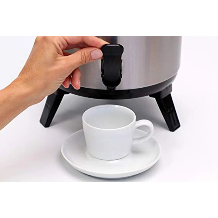 APS Iso-Dispenser ? Hochwertiger Isolierbehälter für heiße und kalte Getränke aus rostfreiem Edelstahl ? 24cm x 42cm mit 9,5 Liter Fassungsvermögen – Bild 3