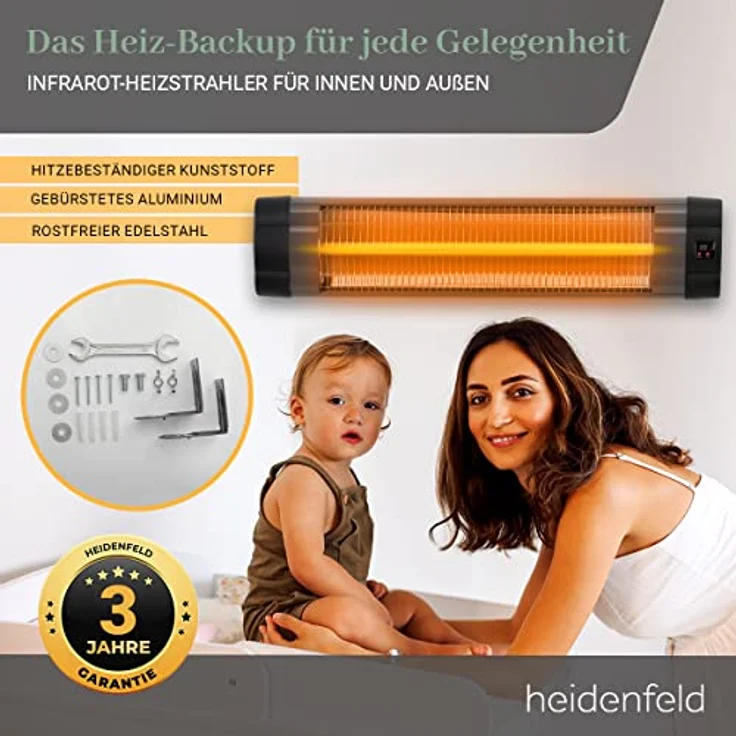 Heidenfeld Infrarot Heizstrahler IH100, Infrarotheizung – Bild 6
