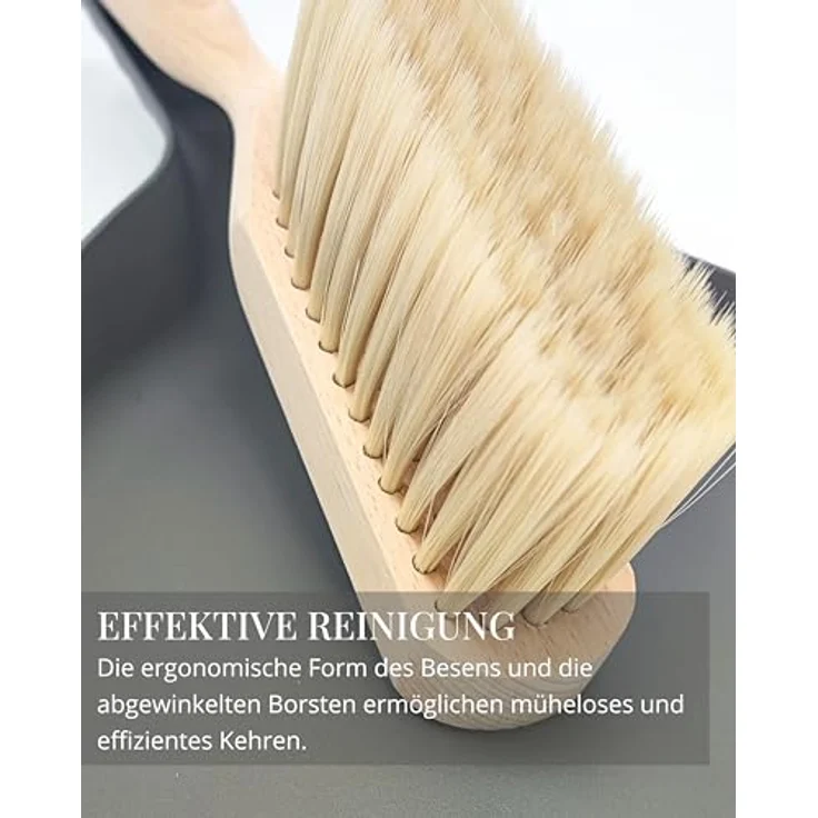 LIVLIG Kehrgarnitur, Set aus Holzbesen und Kehrschaufel aus 100% recyceltem Kunststoff, für Innen- und Außenbereich, Made in Europa – Bild 5