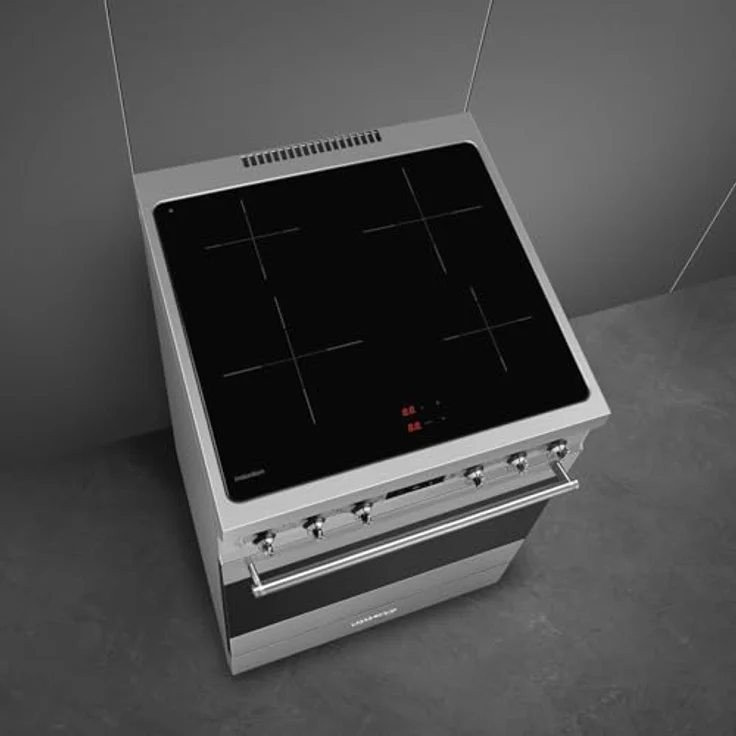 Smeg C6IMXM2, freistehender Elektroherd mit 4 Zonen-Induktionskochfeld, Edelstahl, 70 L Backofen, A Energieeffizienzklasse – Bild 6