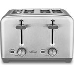 BELLA 4-Scheiben-Toaster mit extra breiten Toastschlitzen und herausnehmbarem Krümelfach – 6 Bräunungsstufen, Abschaltautomatik und Aufwärmfunktion – Toastbrot, Bagel und Waffeln