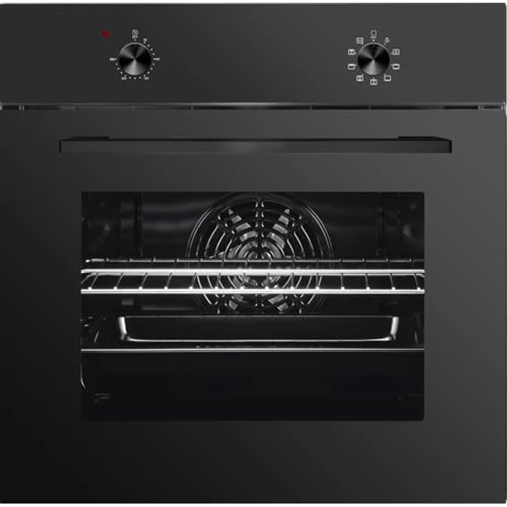 PKM Einbaubackofen EB7B, 64 Liter, 2200 Watt, schwarze Glasfront, 8 Backofenfunktionen, Energieeffizienzklasse A – Bild 1