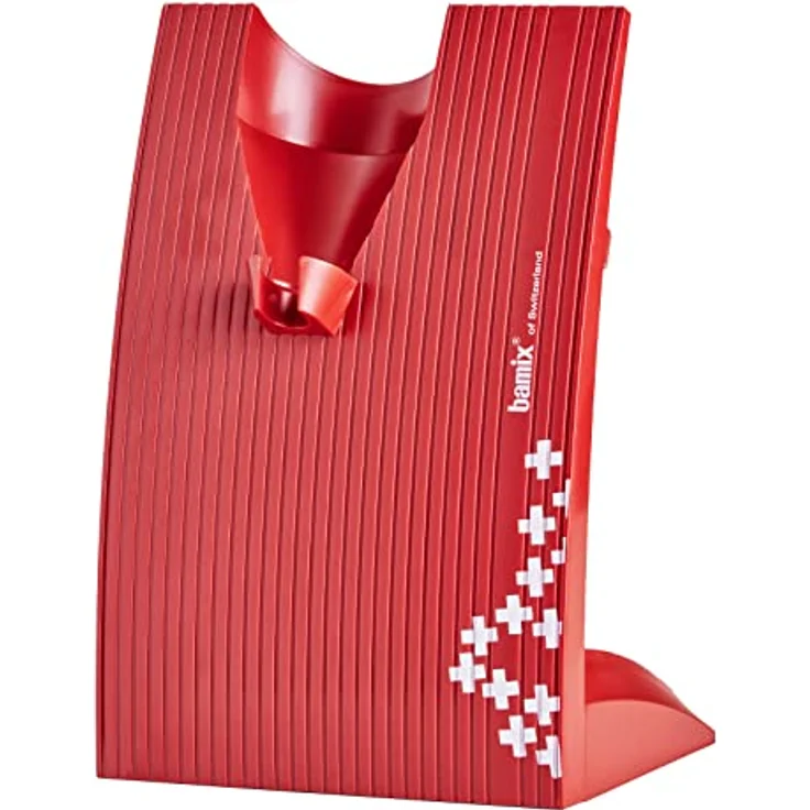 Bamix SwissLine, Pürierstab und Eis-Crusher, 1,8 m, 200 W, rot, lebenslange Motor-Garantie, inklusive 0,9-Liter-Mischschüssel und Wechselklingen – Bild 4