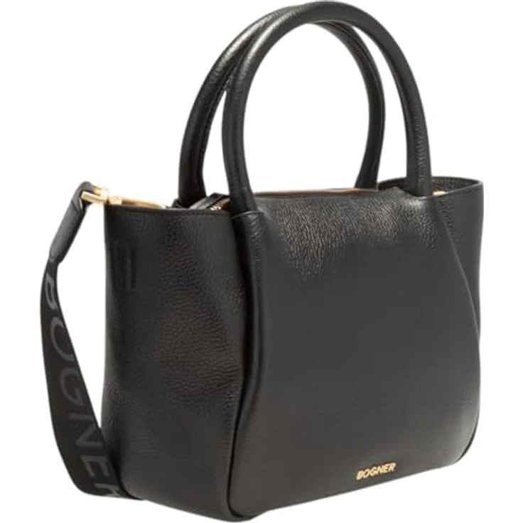 Bogner Wallis Raja Schultertasche, 100% Leder, schwarz, 27 cm x 11 cm x 23 cm – Bild 2