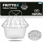 MAVURA FRITTOX Frittierkorb Edelstahl Filtersieb Faltbar Sieb Frittierkörbchen - Multifunktional & langlebig