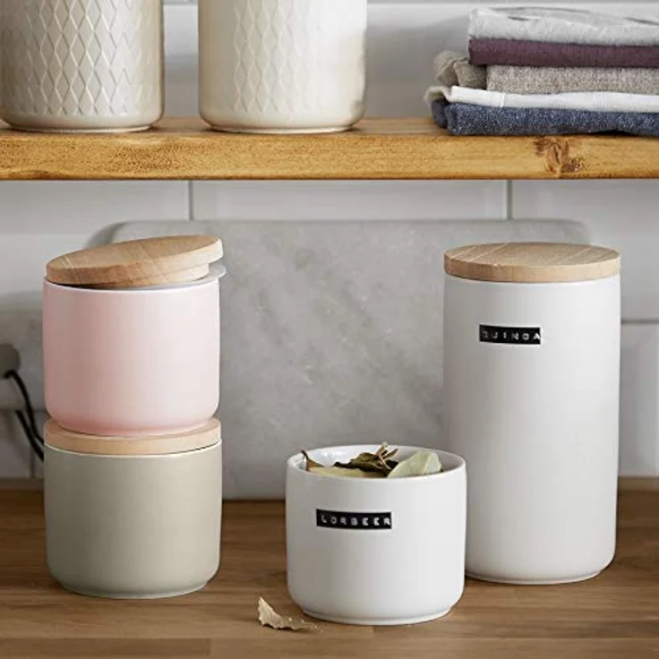 Springlane Kitchen Keramik Vorratsdose Sweet Scandi, 380 ml, Rosa 10x9cm – Bild 7