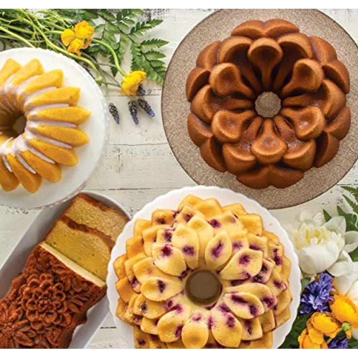 Nordic Ware 93848 Magnolia Gugelpfanne, Aluminiumguss, 10 Tassen, Toffee – Bild 7