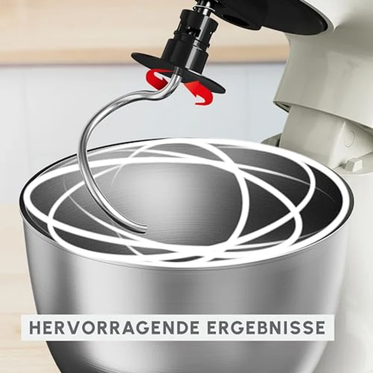 Tefal QB140A Bake Easy, Küchenmaschine mit 500 W, 3,5 l Schüssel, 12 Geschwindigkeiten + Pulse, planetarisches Rührsystem – Bild 6